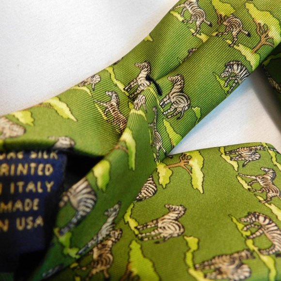 Brooks Brothers Makers Silk Zebra Print Tie - Picture 7 of 7